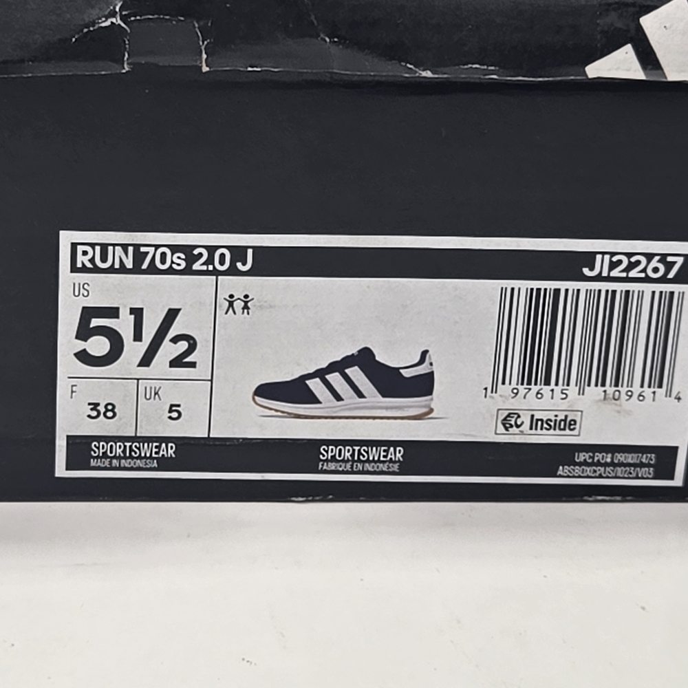 Adidas RUN 70s 2.0 Navy and White Retro Sneakers Size Junior 5.5 Women's Size 7 - Picture 13 of 13